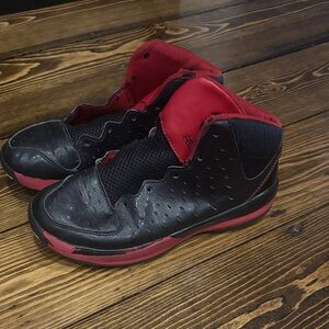 adidas Kids Black and Red High-Top Sneakers